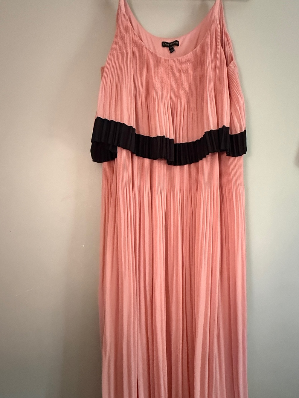 Lane Bryant Sz 22/24 Pink Pleated Maxi Dress